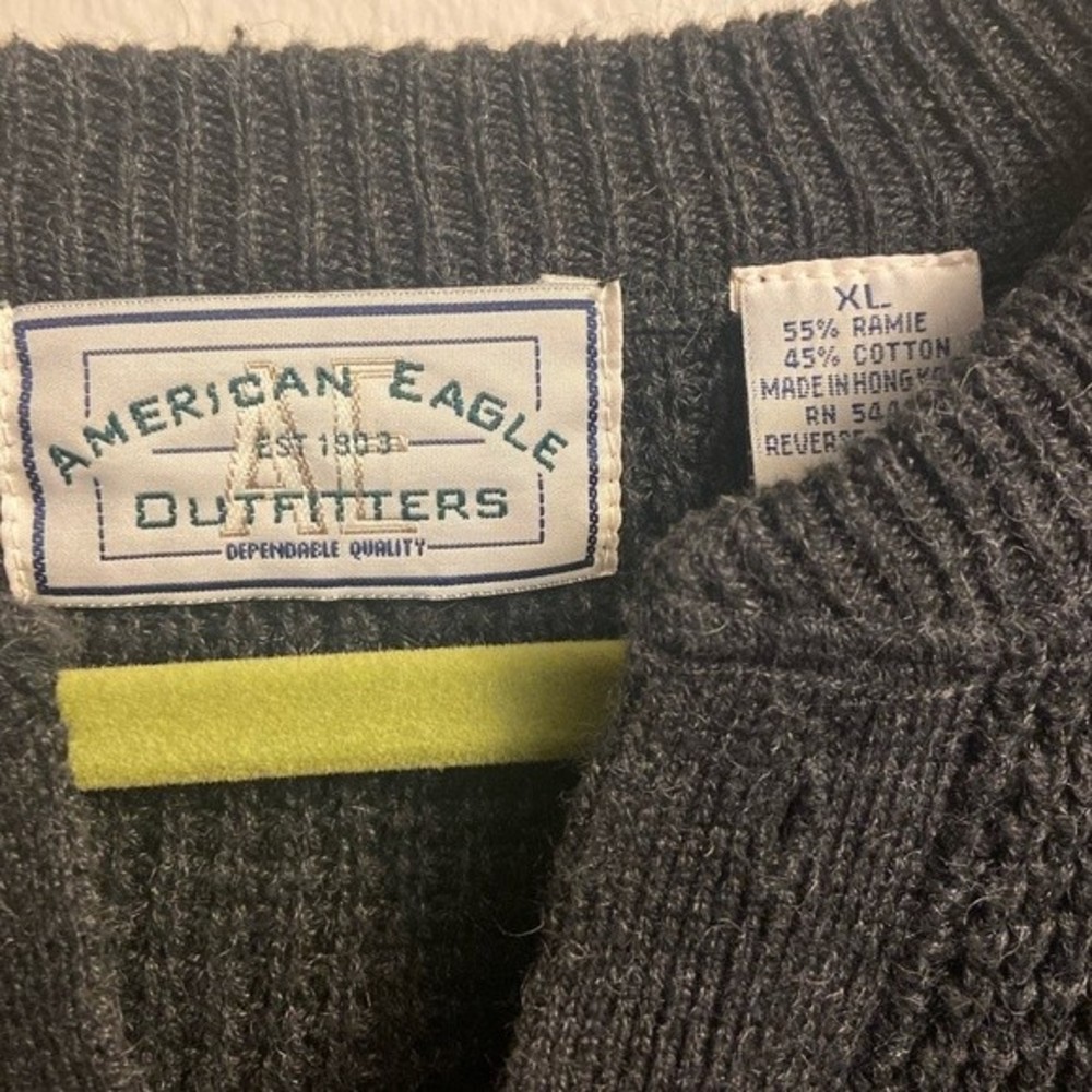 American Eagle Dark gray knit sweater, Men’s XL - Picture 2 of 4